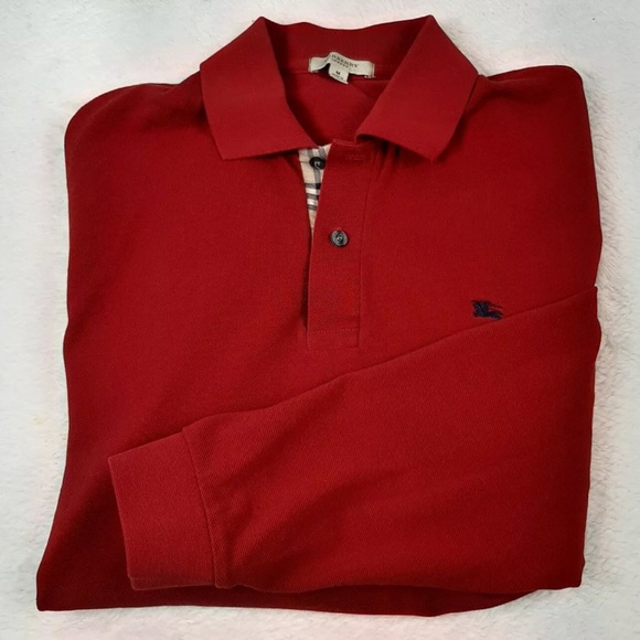 red burberry long sleeve